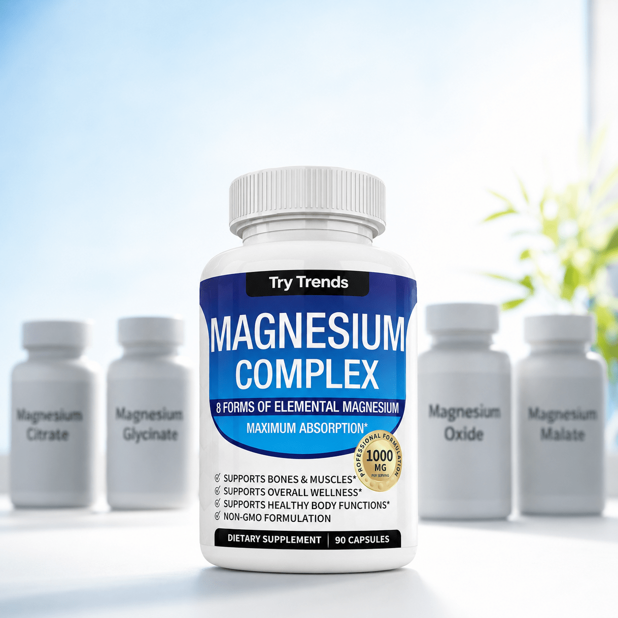 Magnesio 8 en 1 —Músculos, Energía y Sistema Nervioso - Try Trends